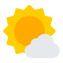 White Sun with Small Cloud