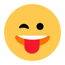 혀로 윙크하는 얼굴
