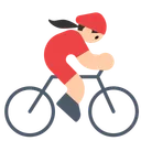 Woman Biking: Light Skin Tone