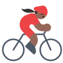 Woman Biking: Medium-Dark Skin Tone