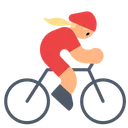 Woman Biking: Medium-Light Skin Tone
