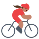 Woman Biking: Medium Skin Tone