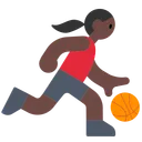 Woman Bouncing Ball: Dark Skin Tone