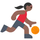 Woman Bouncing Ball: Medium-Dark Skin Tone