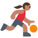 Woman Bouncing Ball: Medium Skin Tone