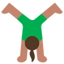 Woman Cartwheeling: Medium Skin Tone