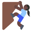 Woman Climbing: Dark Skin Tone