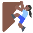 Woman Climbing: Medium-Dark Skin Tone