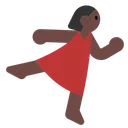 Woman Dancing: Dark Skin Tone