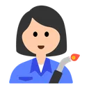 여성 공장 근로자: 밝은 피부 톤