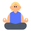 Woman in Lotus Position: Medium-Light Skin Tone