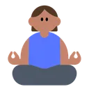 Woman in Lotus Position: Medium Skin Tone
