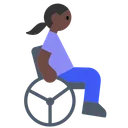 Woman in Manual Wheelchair: Dark Skin Tone