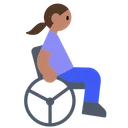 Woman in Manual Wheelchair: Medium Skin Tone