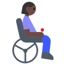 Woman in Motorized Wheelchair: Dark Skin Tone
