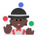 Woman Juggling: Dark Skin Tone