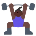 Woman Lifting Weights: Dark Skin Tone