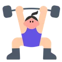 Woman Lifting Weights: Light Skin Tone
