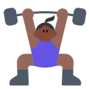 Woman Lifting Weights: Medium-Dark Skin Tone