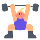 Woman Lifting Weights: Medium-Light Skin Tone