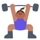 Woman Lifting Weights: Medium Skin Tone