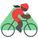 Woman Mountain Biking: Dark Skin Tone