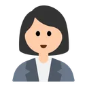 여성 직장인: 밝은 피부 톤