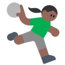 Woman Playing Handball: Medium-Dark Skin Tone