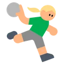Woman Playing Handball: Medium-Light Skin Tone