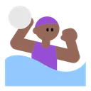 Woman Playing Water Polo: Medium-Dark Skin Tone