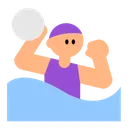 Woman Playing Water Polo: Medium-Light Skin Tone