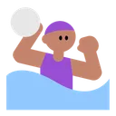 Woman Playing Water Polo: Medium Skin Tone