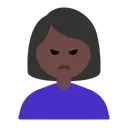 삐죽거리는 여성: 어두운 피부 톤