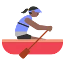 Woman Rowing Boat: Medium-Dark Skin Tone