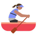 Woman Rowing Boat: Medium Skin Tone