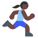 Woman Running: Dark Skin Tone