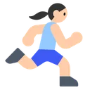 Woman Running: Light Skin Tone