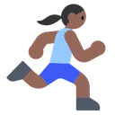 Woman Running: Medium-Dark Skin Tone