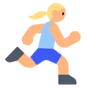 Woman Running: Medium-Light Skin Tone