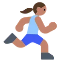 Woman Running: Medium Skin Tone