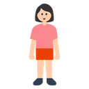 서 있는 여성: 밝은 피부 톤