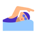 Woman Swimming: Medium-Light Skin Tone