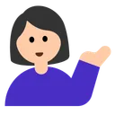 손을 내미는 여성: 밝은 피부 톤
