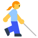 Woman with White Cane