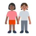 Women Holding Hands: Medium-Dark Skin Tone, Medium Skin Tone