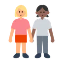 Women Holding Hands: Medium-Light Skin Tone, Medium-Dark Skin Tone