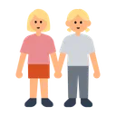 Women Holding Hands: Medium-Light Skin Tone