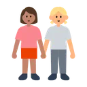Women Holding Hands: Medium Skin Tone, Medium-Light Skin Tone