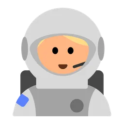 Astronaut: Medium-Light Skin Tone — Toss Face