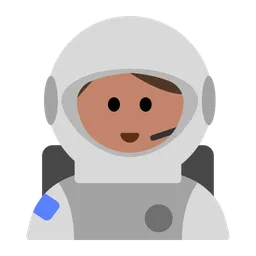 Astronaut: Medium Skin Tone — Toss Face